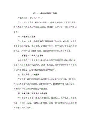 护士个人年度总结范文简短.docx