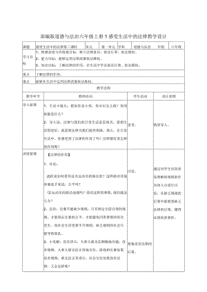 六年级道德与法治上册教案-1感受生活中的法律 第3课时 人教（新版）.docx