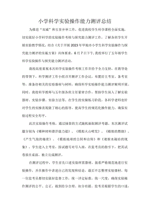 小学科学实验操作能力测评总结.docx
