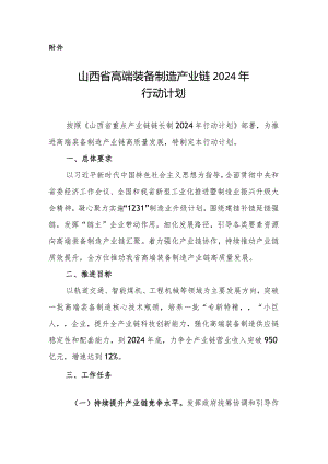 《山西省高端装备制造产业链2024年行动计划》.docx