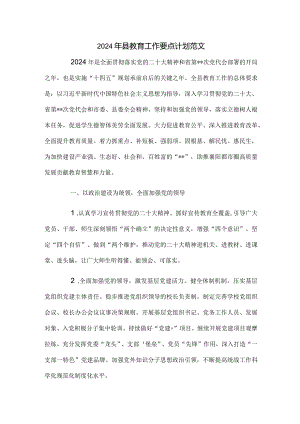 2024年县教育工作要点计划范文.docx