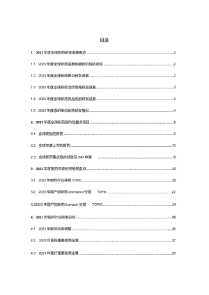 2023年度全球新药研发进展报告.docx