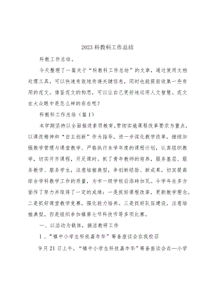 2023科教科工作总结.docx