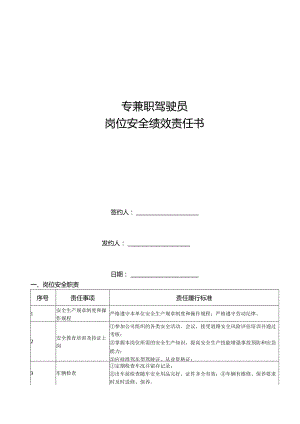 专兼职驾驶员岗位安全责任状.docx