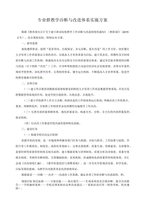 专业群教学诊断与改进体系实施方案.docx