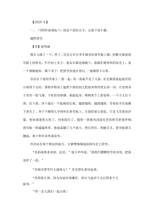 2020—2018小说真题汇编.docx