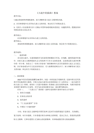 《大战中的插曲》教案.docx