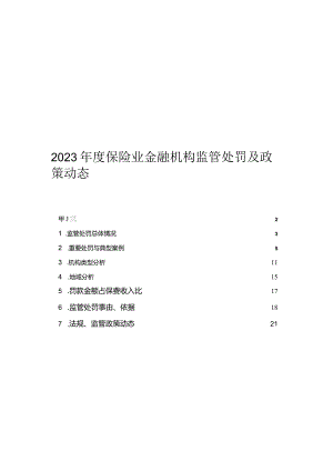 2023年度保险行业监管处罚与政策动态.docx