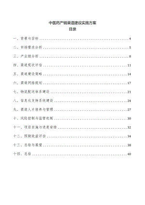 中医药产销渠道建设实施方案.docx