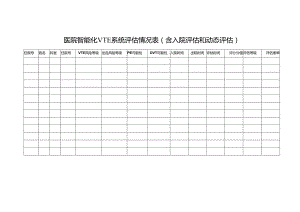 医院智能化VTE系统评估情况表（含入院评估和动态评估）.docx