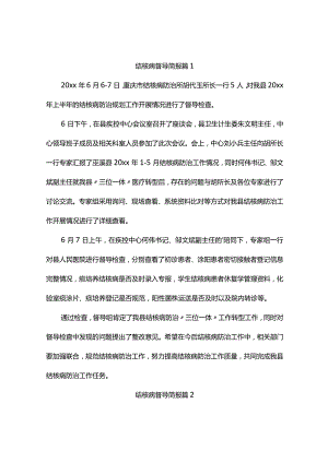 结核病督导简报（精选5篇）.docx