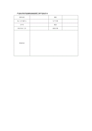 产品标识和可追溯性控制流程工序产品标识卡.docx
