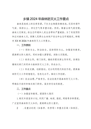 乡镇2024年森林防灭火工作要点.docx