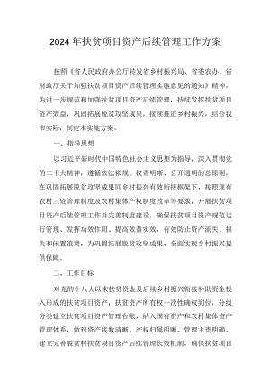2024年扶贫项目资产后续管理工作方案.docx