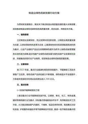 制造业绿色低碳发展行动方案.docx