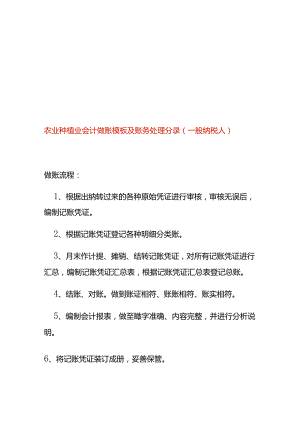 农业种植业会计做账模板及账务处理分录（一般纳税人）.docx