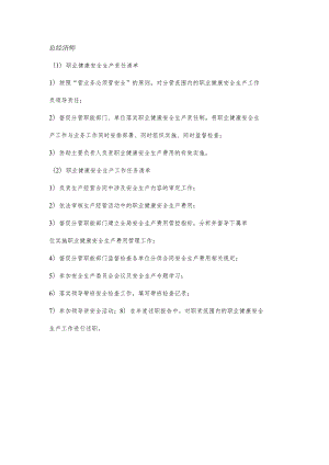 总经济师职业健康安全生产责任清单及工作任务清单.docx