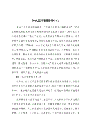一文读懂什么是党群服务中心3000字.docx