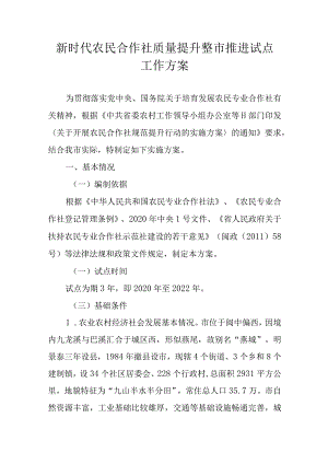 新时代农民合作社质量提升整市推进试点工作方案.docx