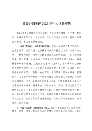 县委办公室主任述职报告定.docx