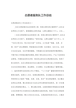 志愿者服务队工作总结.docx