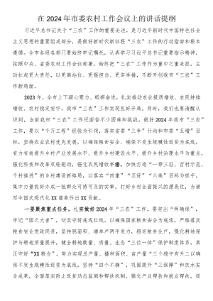 在2024年市委农村工作会议上的讲话提纲.docx