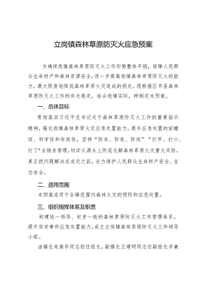 立岗镇森林草原防灭火应急预案.docx