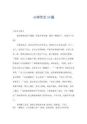 小学作文10篇.docx