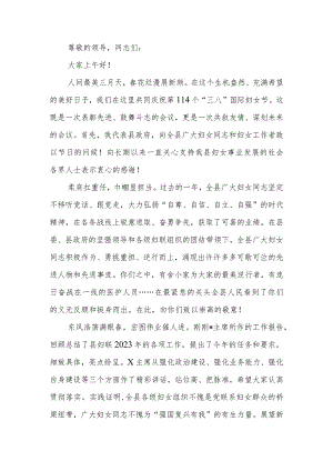 纪念“三八”国际妇女节暨表彰大会上的讲话.docx