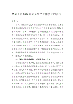 某某县长在2024年安全生产工作会上的讲话.docx
