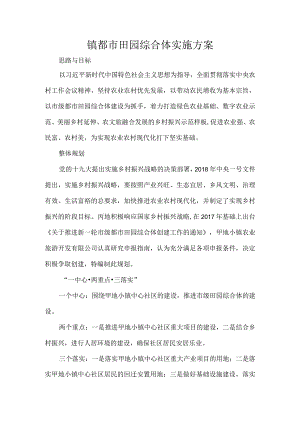 镇都市田园综合体实施方案.docx
