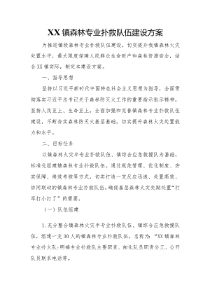XX镇森林专业扑救队伍建设方案.docx