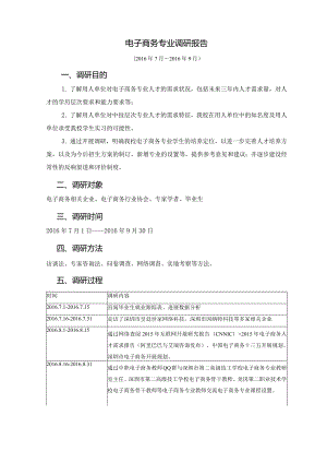 电子商务.专业调查研究报告.docx