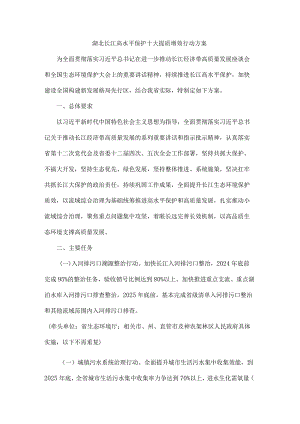 湖北长江高水平保护十大提质增效行动方案.docx