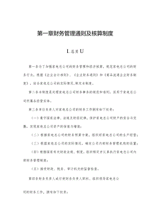 某家电集团全套财务管理制度与核算办法.docx