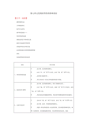 统编版五年级上册第七单元发现世界的奇妙和美好教学设计.docx