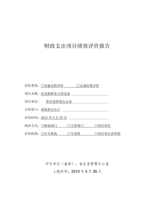 预算绩效评价模板.docx
