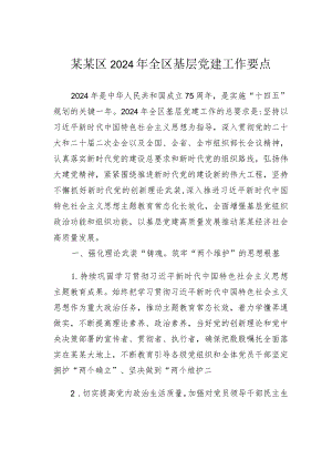 某某区2024年全区基层党建工作要点.docx