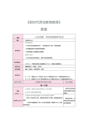 新时代高职学生劳动素养教育教学教案69.docx