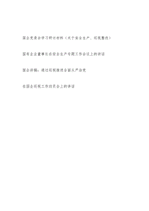 2024年在国企关于安全生产、巡视整改专题学习研讨发言材料4篇.docx