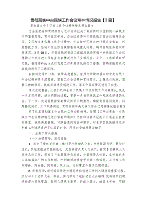 贯彻落实中央民族工作会议精神情况报告【3篇】.docx