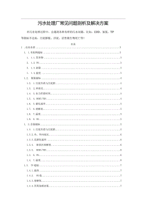 污水处理厂常见问题剖析及解决方案.docx