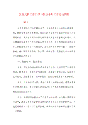 复查复核工作汇报与复核半年工作总结四篇.docx