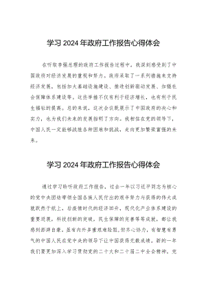 2024年政府工作报告心得体会范文合辑40篇.docx