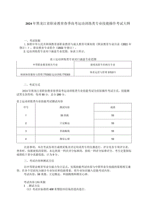77-3运动训练类专业技能操作考试大纲.docx