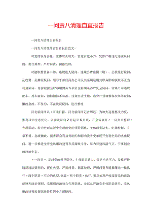 一问责八清理自查报告.docx