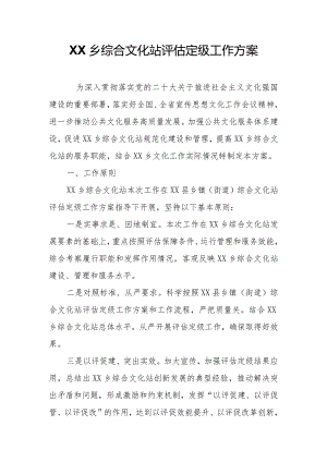XX乡综合文化站评估定级工作方案.docx