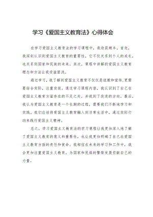中华人民共和国爱国主义教育法学习心得体会8篇.docx