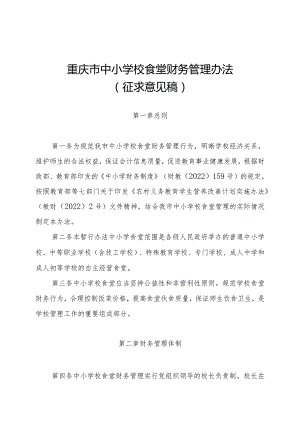 重庆市中小学校食堂财务、会计管理办法.docx