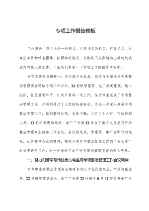 专项工作报告模板.docx